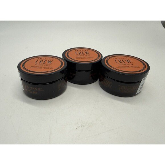 Lot of 3 American Crew Men's Hair Matte Clay (OLD VERSION) Medium/High Hold 3oz - Picture 1 of 7